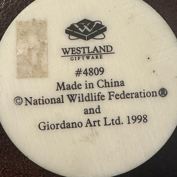 Trinket Box Deer Westland giftware national wildlife federation girodano art1998 - Picture 7 of 7